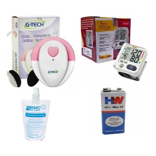 Kit Doppler Pre-natal Gtech + Aparelho Pressão Premium Lp200 Envio Imediato!