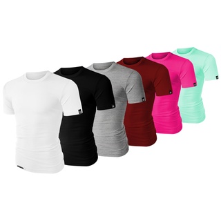 Kit 6 Camiseta Camisa Lisa Básica 100% Algodão Varias Cores