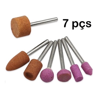 Kit Ponta Abrasiva Montada Pedra Dremel 7pçs Q G05