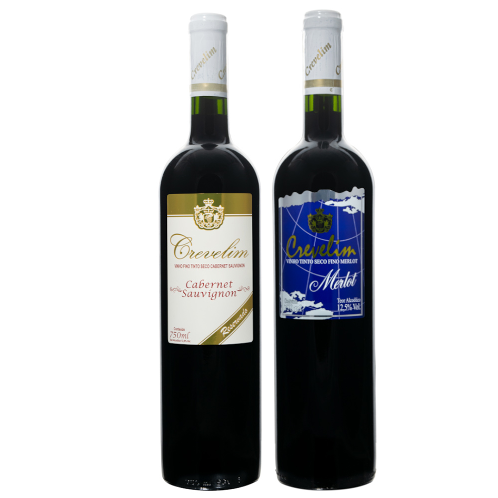 Kit Vinho Tinto Seco Cabernet Sauvignon + Vinho Fino Tinto Seco Merlot ...