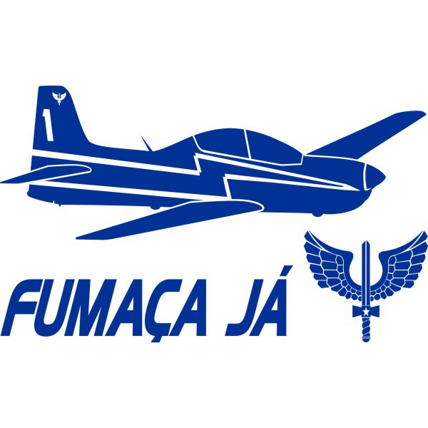 Adesivo Esquadrilha da Fumaça - Fumaça Já - Tucano FAB