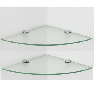 Porta Shampoo em vidro 20 cm de canto kit com 2 unidades