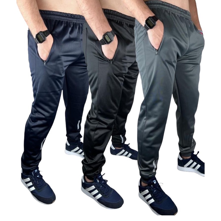 Kit Calça Masculina Esportiva Elastano Treino Academia Dry Fit Jogger Chimpa