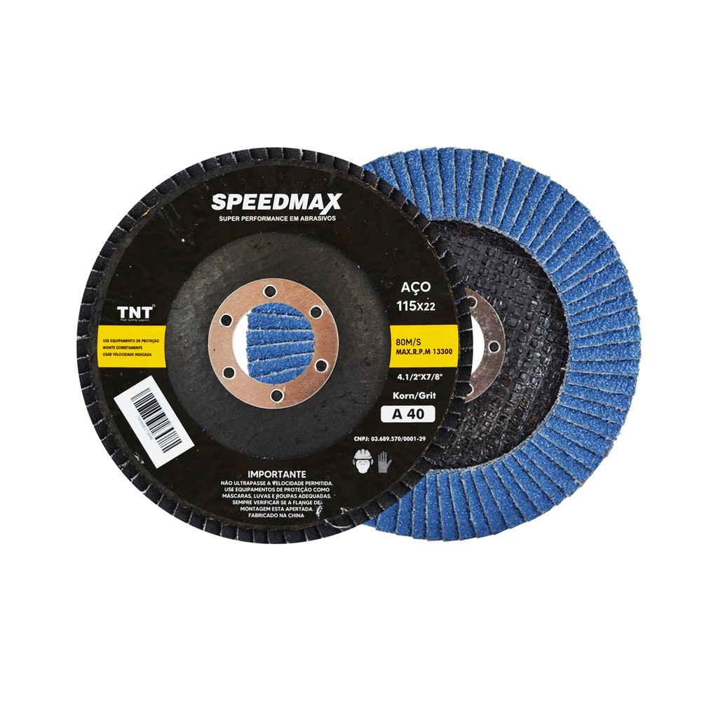 Disco De Lixa Flap 4.1/2 Kit C/10pçs Grão 40 P/ Lixadeira e Esmerilhadeira em Oferta na Shopee