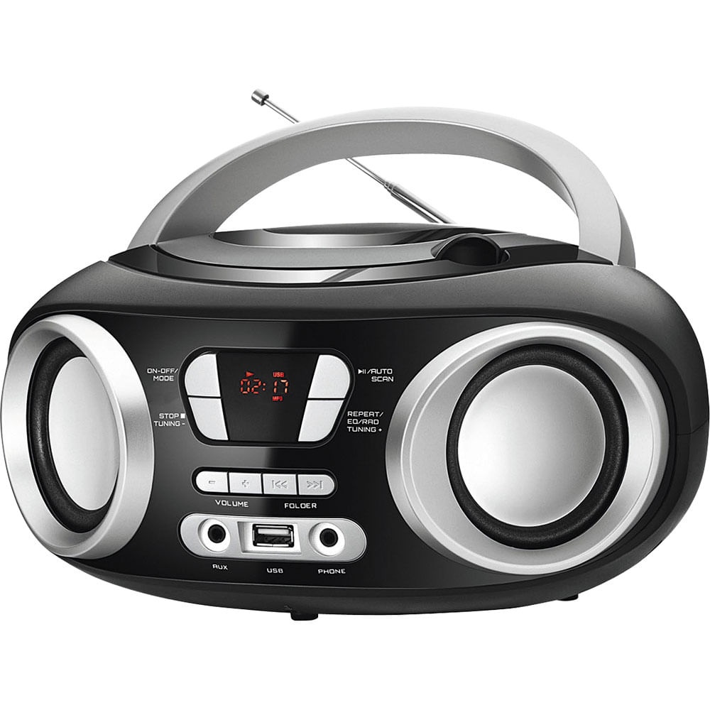 Rádio com CD. FM. Potência 6W RMS. Entradas USB e Auxiliar Mondial NBX13 - Audio