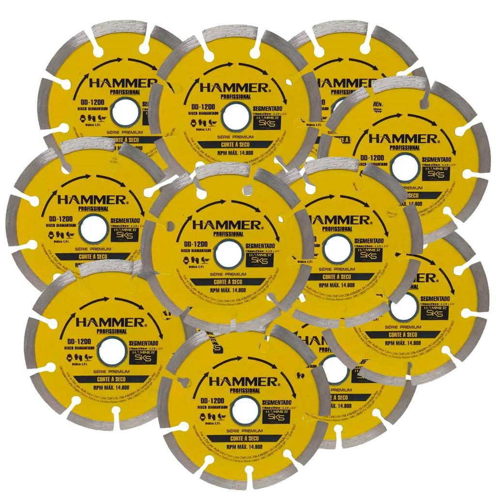 Disco Corte Diamantado Segmentado 110mm Fino 10 Unidades em Oferta na Shopee