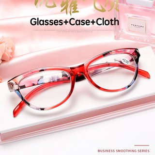 Óculos De Leitura Beatiful Feminino Elegante Estampa Flor / Olho De Gato / Óculos Presbiopia