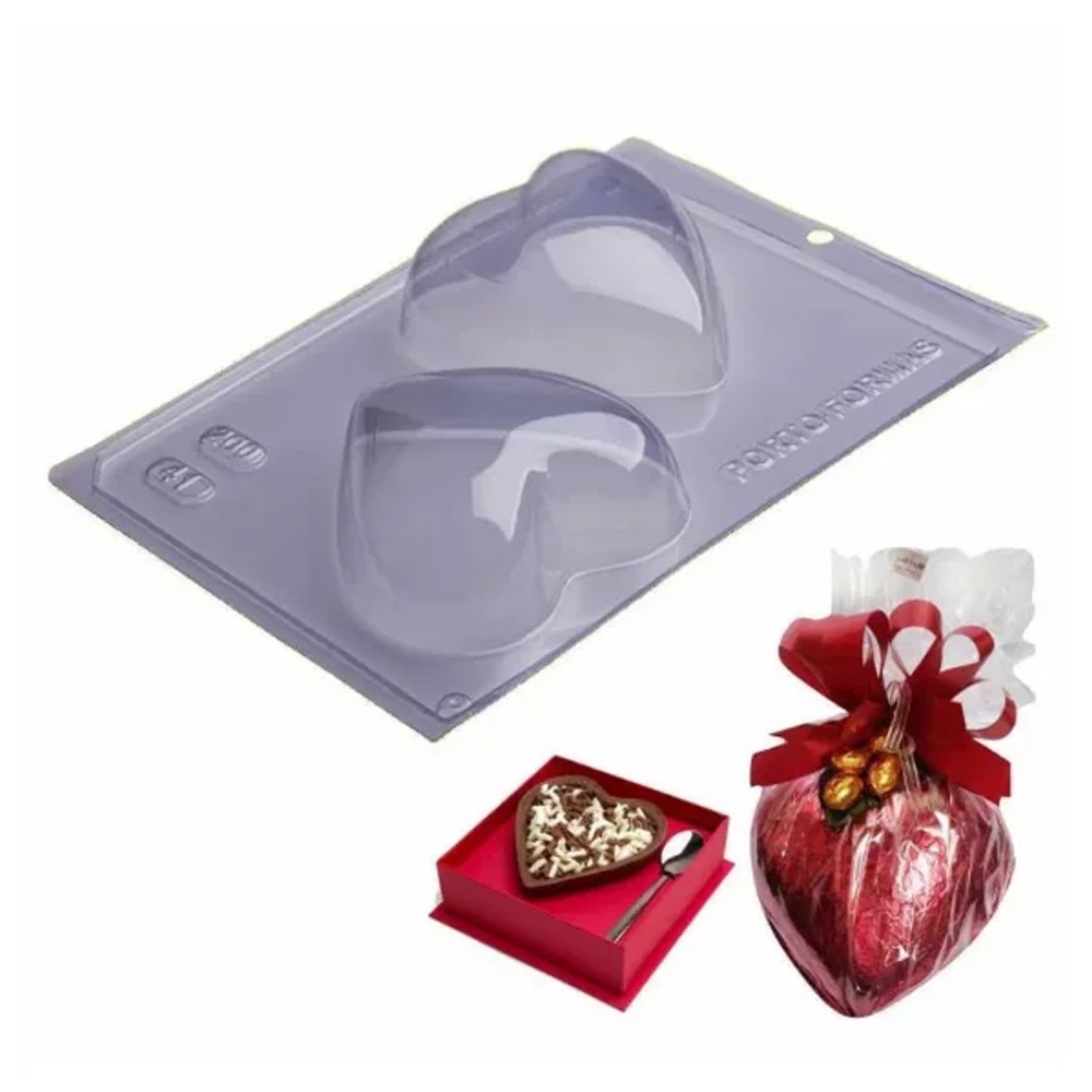 Forma Especial de Acetato Coração Liso 200g Ref. 41 - Home & Living