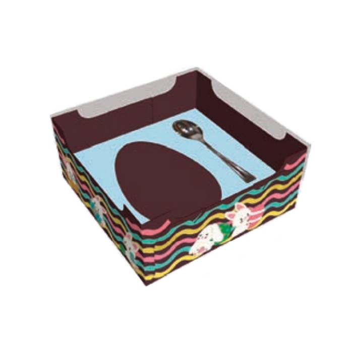 Caixa Ovo de Colher de 100g - Encanto Azul Bebê Kids Cód 1497 - 10 unidades  Rizzo