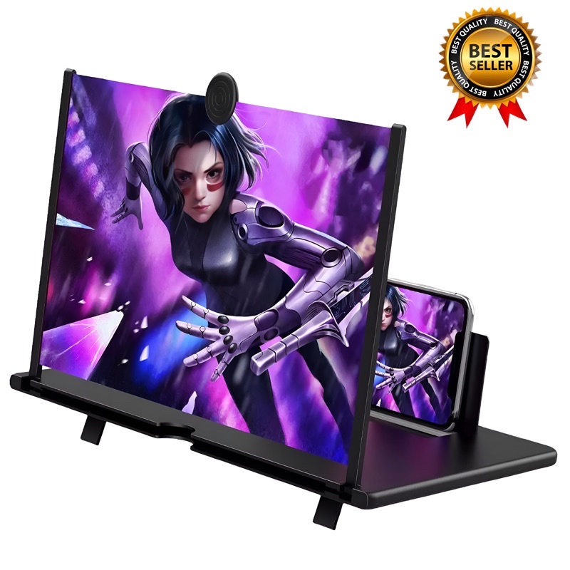 Imagem Ampliador de Imagem 12 Polegadas Lupa 3D Tela Celular Smartphone Amplificador de Imagem Celular