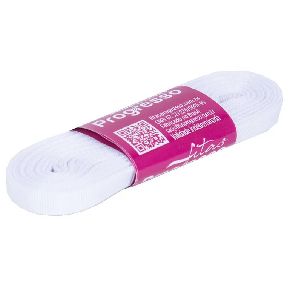 Fita Gorgurão Progresso 7mm nº1 - 10m Cor 201 Branco - 1un - Stationery
