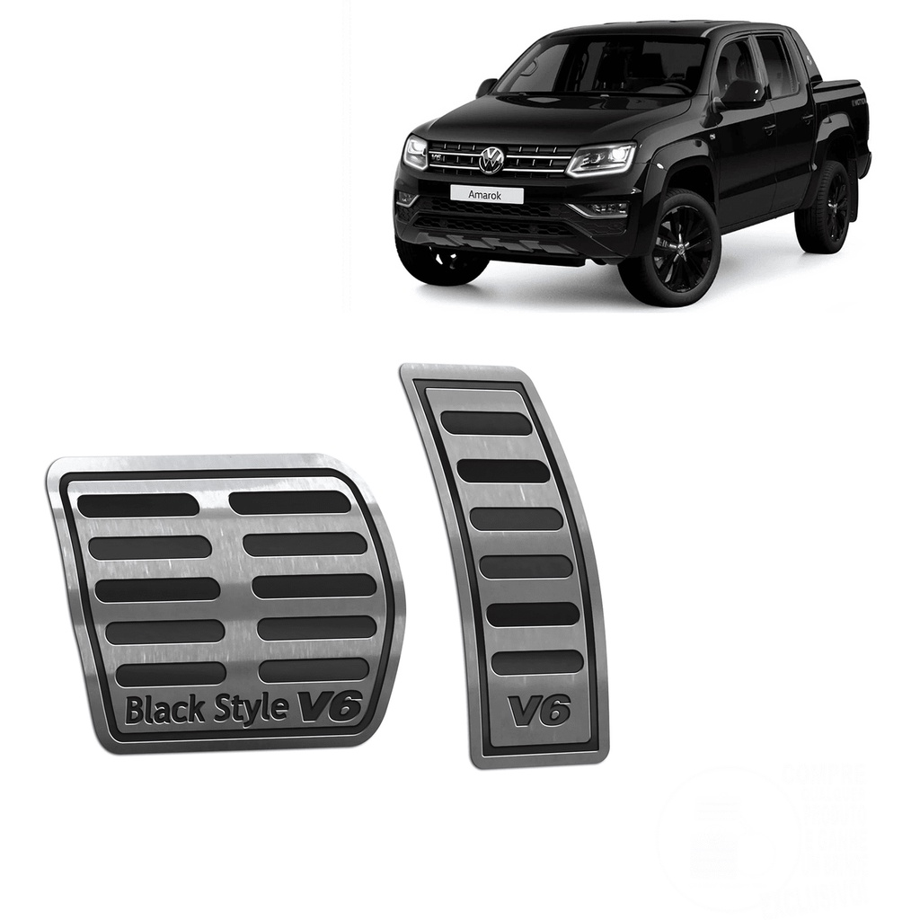 Pedaleira Amarok Black Style 10/.. Automático Aço Inox - Não fura o pedal