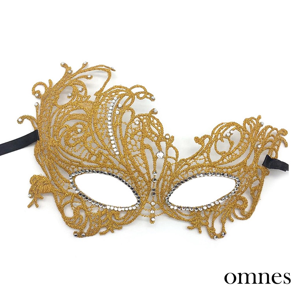 ORD7-Women Masquerade Mask, Mystery Pattern Lace Decorative Half 