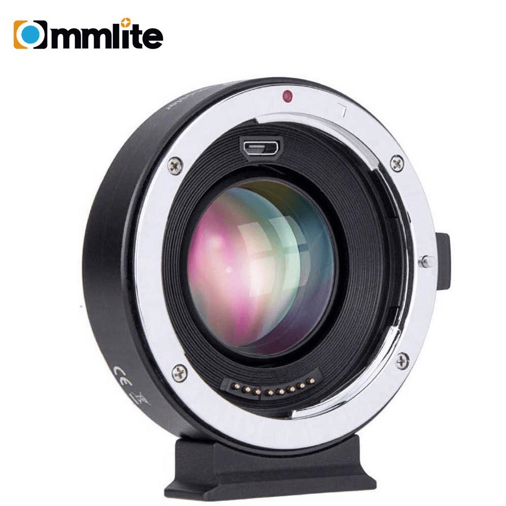Adaptador Commlite CM-EF-EOSM Lente Canon EF para Canon EOS-M Mirrorless Autofoco Booster 0.71x
