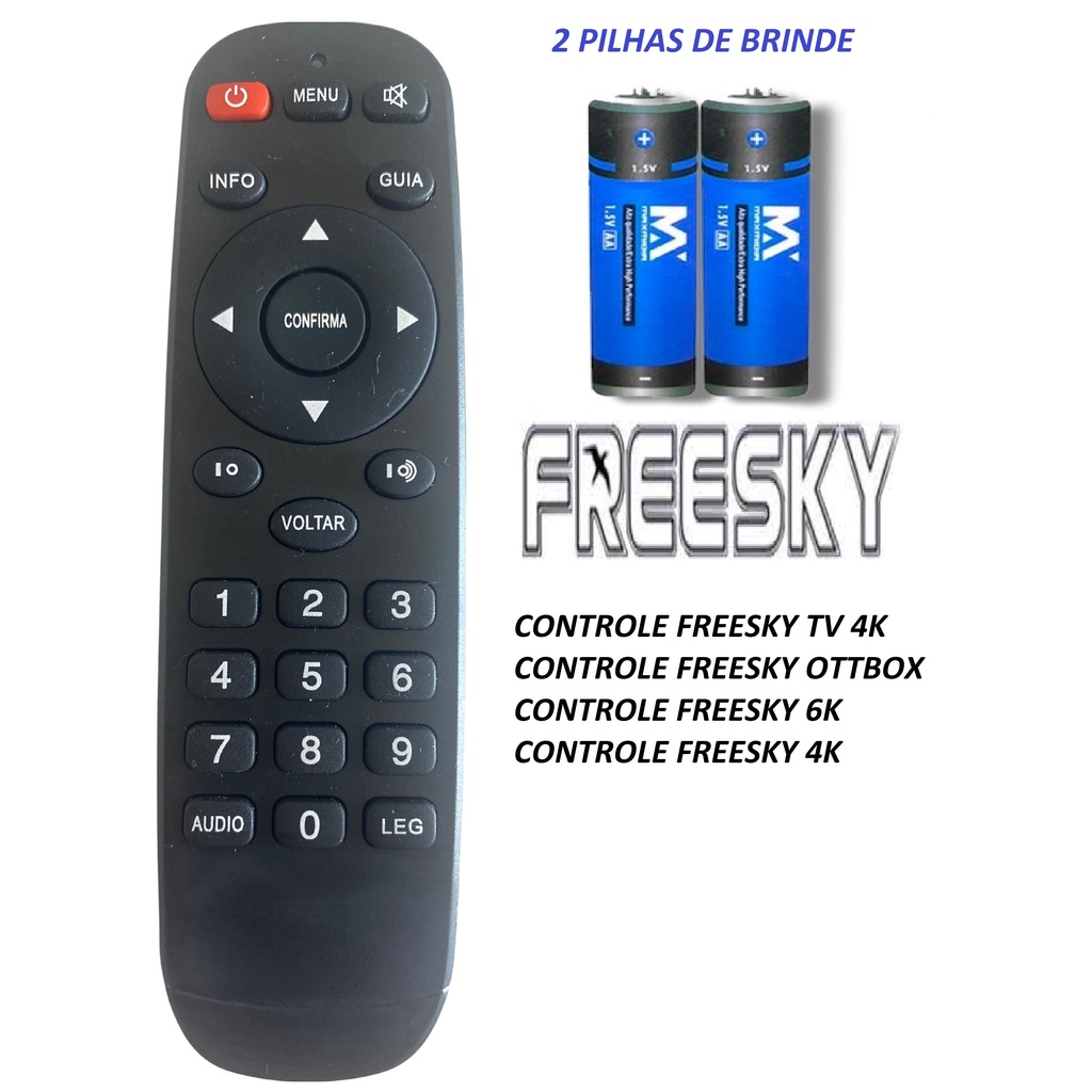Controle remoto Receptor Freesky Ott Box TV 4K IPTV