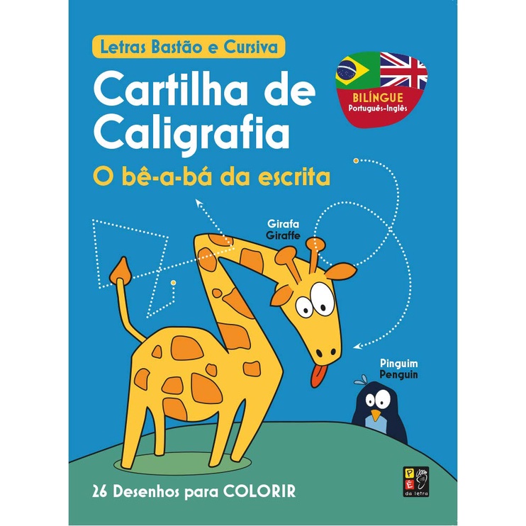 CARTILHA DE CALIGRAFIA - BILINGUE em Oferta na Shopee