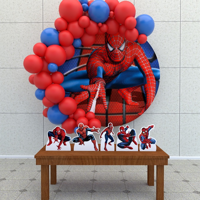 Kit Festa Painel Redondo Decoração Homem Aranha 2 1,50X150 | Shopee Brasil