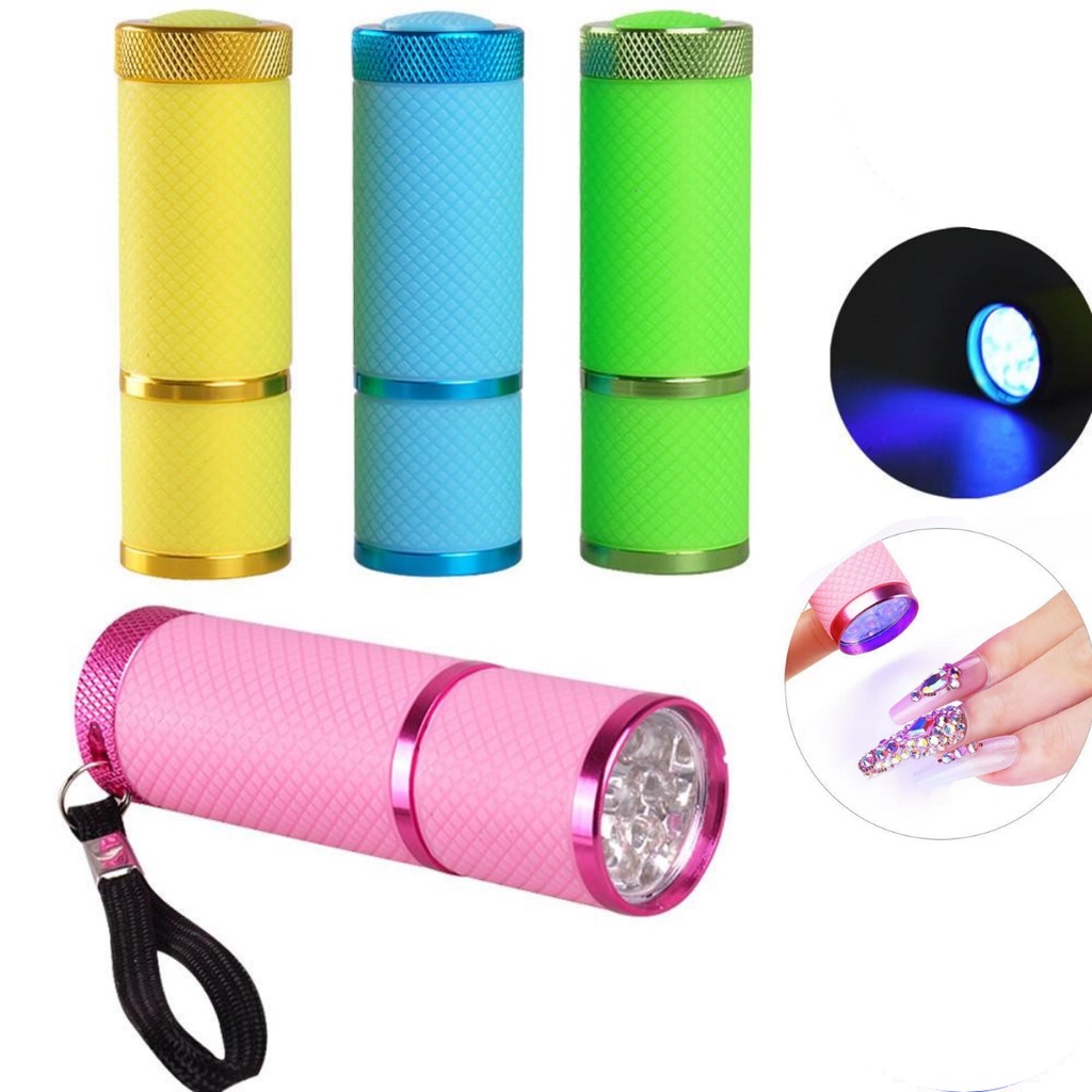 Lanterna Cabine 9 Led/uv Emborrachada Luz Ultra Violeta Seca Unha Gel Esmalte