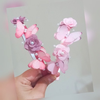 tiara ou arco borboleta lateral em Oferta na Shopee