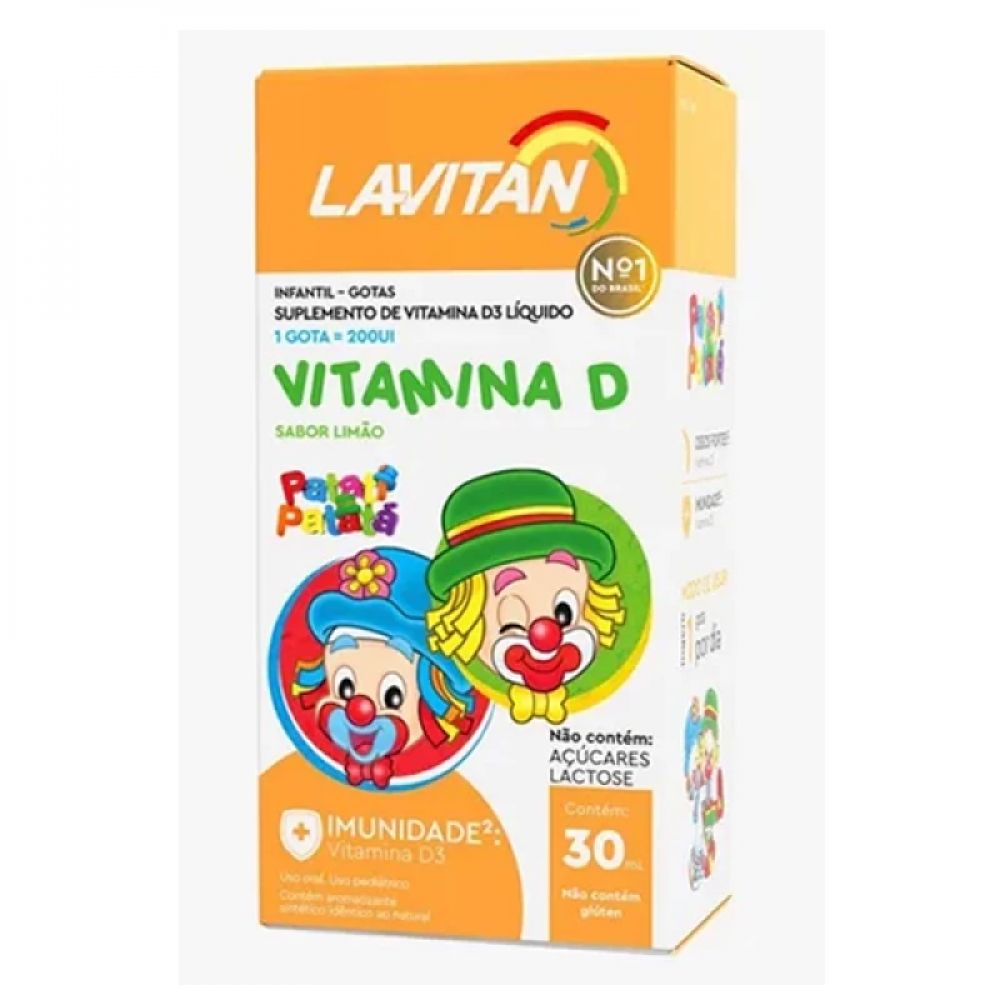 Lavitan Patati Patatá Infantil Vitamina D Cimed (sabor Limão) com 30ml