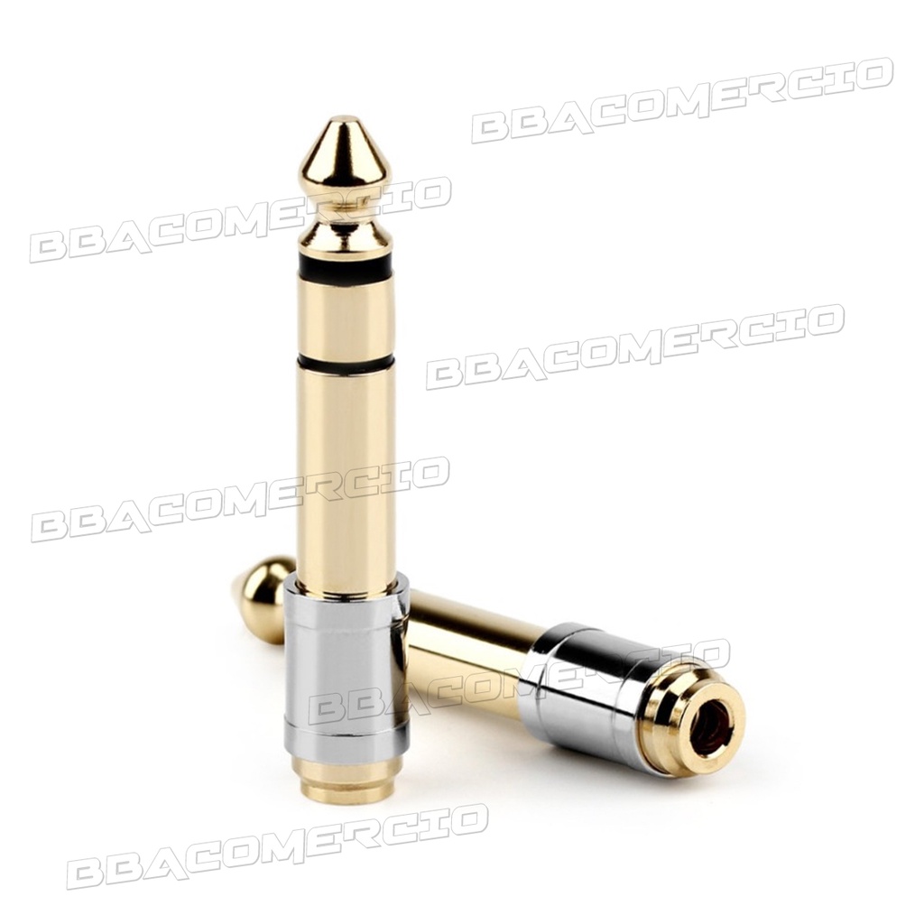 Adaptador P10 Fone P2 Estéreo Profissional Ouro Plug Pro Adaptador de Áudio Akg Koss Sony Roland Escolha a Quantidade em Oferta na Shopee