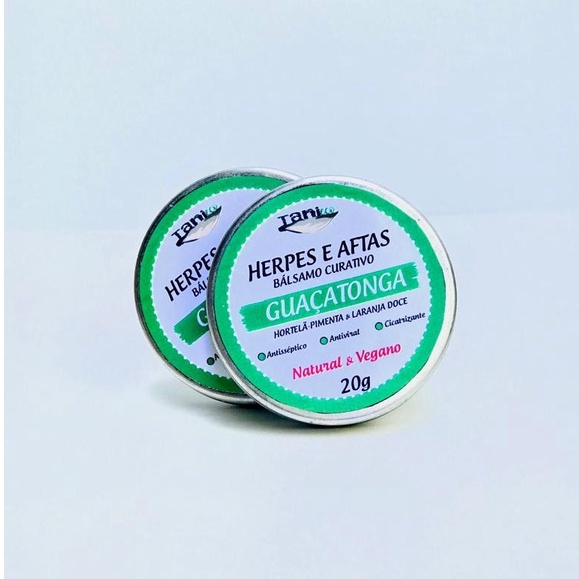 Bálsamo labial de guaçatonga para herps e aftas (Xó aftas)