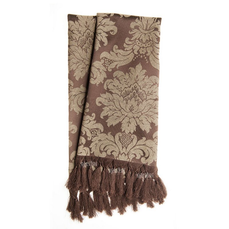 Manta Para Sofá Em Tecido Jacquard Marrom E Bege Medalhão em Oferta na Shopee