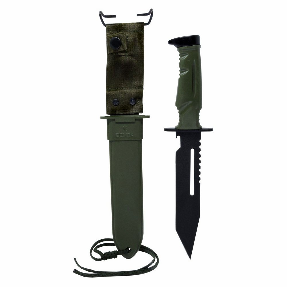 Faca Commander Militar Tática Bushcraft Bélica Bainha Verde
