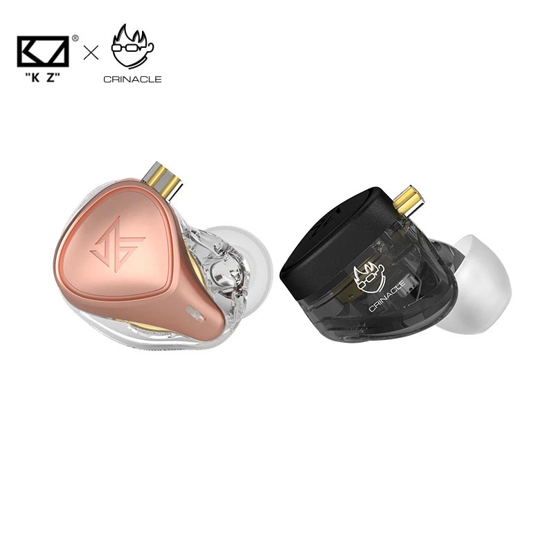 KZ ZEX Pro In-Ear HIFI Eletrostático + Dinâmico + Fones De Ouvido Equilibrados Cancelamento De Noite Jogo Esporte Cabo Destacável