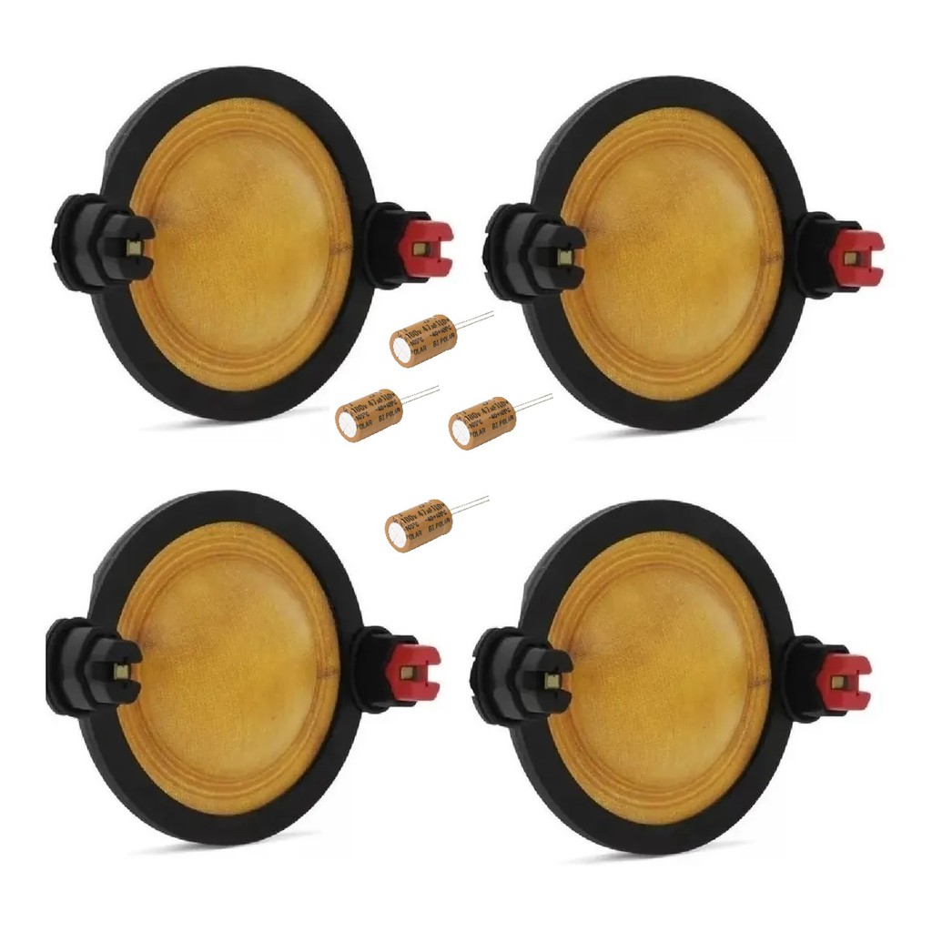 Kit 4 Reparos Musicall Para Driver D250x + 4 Capacitores Corneta som automotivo