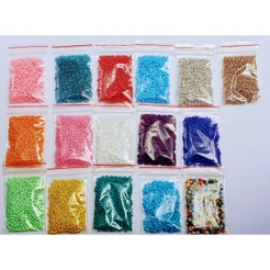 12000 Miçangas 1,9mm Para Artesanato Com Cores Variadas 16 pacotinhos