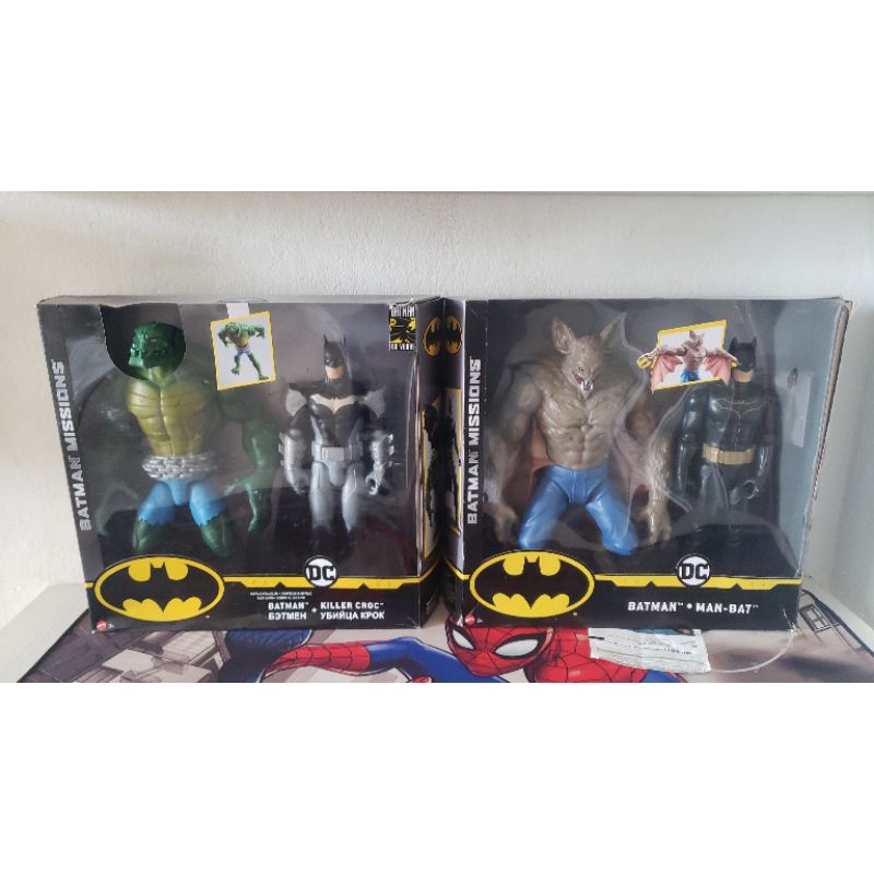 Bonecos figura de ação articulado DC Mattel Batman missions, 2 packs Batman  + Killer croc / Batman + Man-Bat. | Shopee Brasil