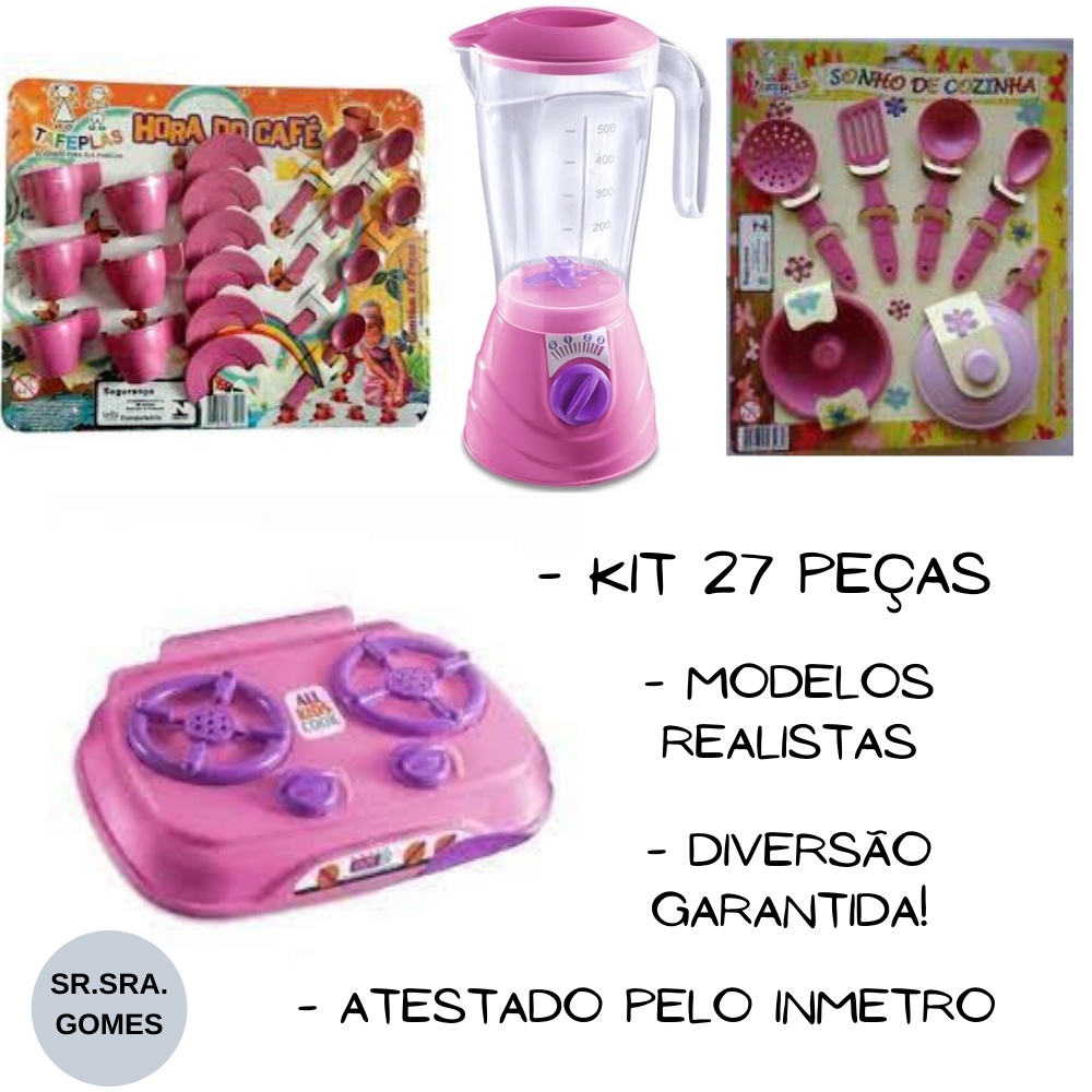 Brinquedos Para Crianças Acima De 3 Anos Mini Cozinha Com 27 Peças Realistas De Mini Liquidificador Mini Fogão Jogo De Panelinhas E Jogo De Xícaras
