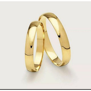 Par de alianças Casamento e Noivado 4mm Banhado 18k (Temos todos os tamanhos)