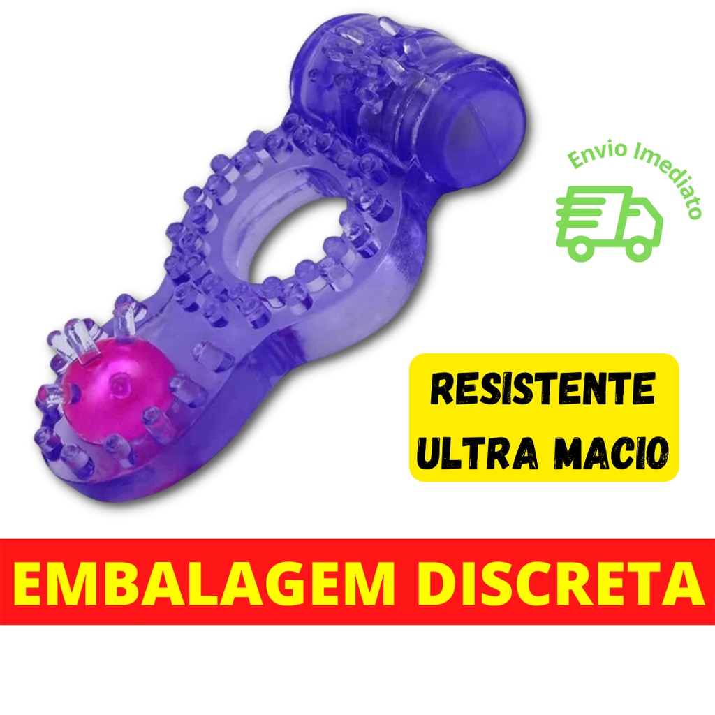 Anel Peniano Com Vibro e Pérola Estimuladora Vibrador