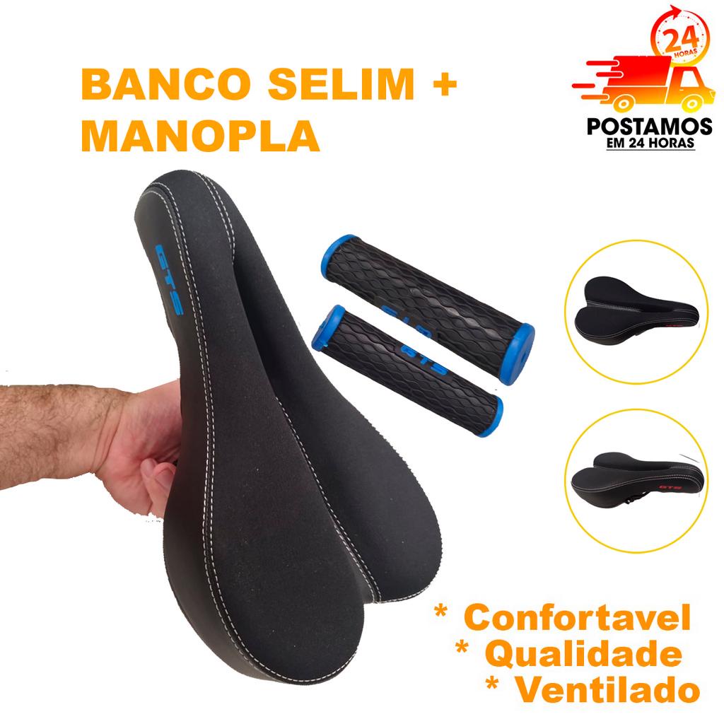 Selim Banco de Bicicleta Vazado Gts Com Manopla Gts