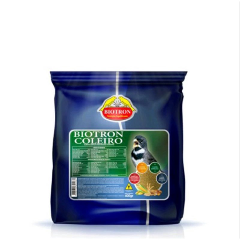 Ração Biotron Coleiro - 400gr - Extrusada