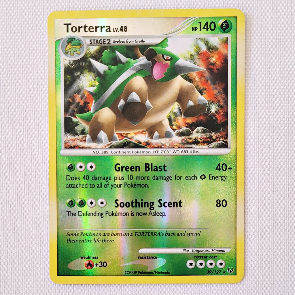 Carta Antiga Pokemon Torterra 39/127 Rare Reverse Holo Platinum ...