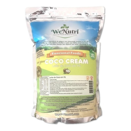 Leite De Coco Em Pó Coco Cream 500 Gramas Wenutri C/ Nota