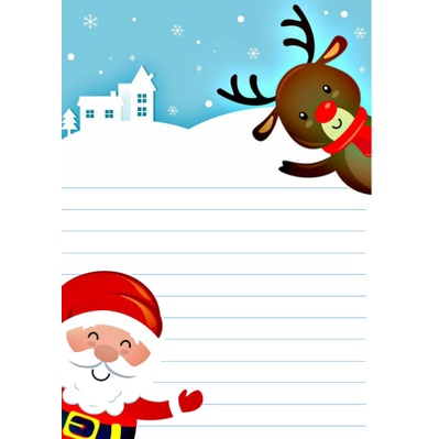 Carta Papai Noel + desenhos para colorir de brinde - NATAL | Shopee Brasil