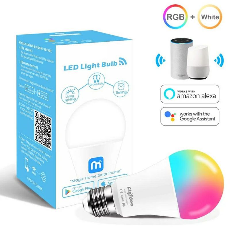 Lâmpada Smart inteligente Led RBG 21W 18W 15W Wifi - Siri, Alexa, Google  assist branca/colorida - Corre Que Ta Baratinho