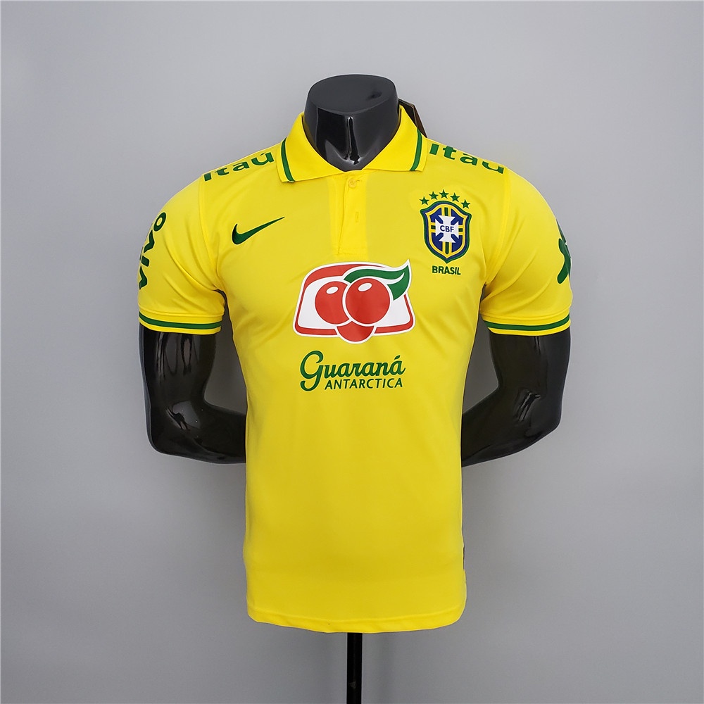 POLO 22-23 Camisa Amarela Tailandesa Do Brasil , 2022 Equipe MWIB Seleção