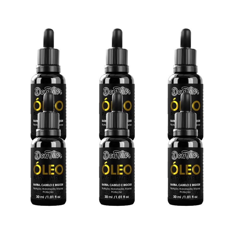 KIT 6x ÓLEO PARA BARBA DON VITOR 30ml 6 unidades