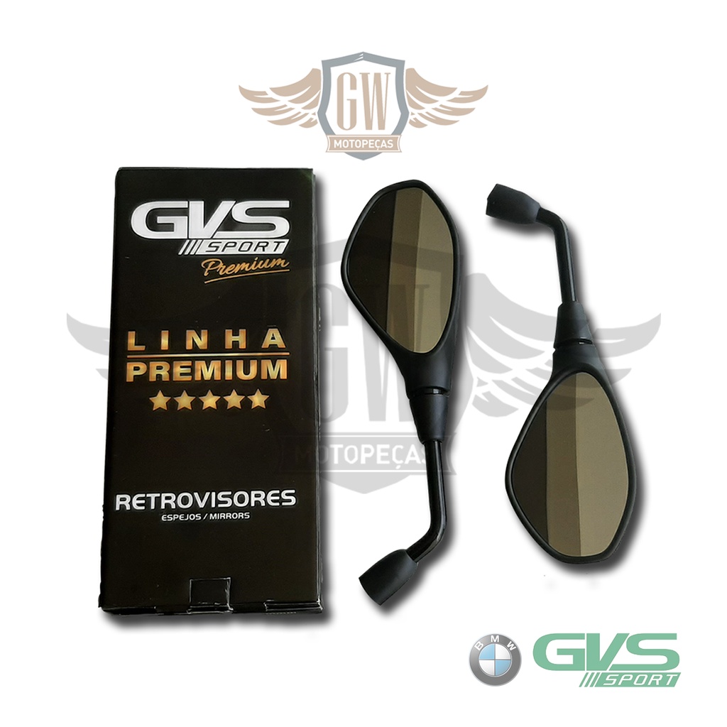 Retrovisor Gvs Bmw F800 Fixo Yamaha Lente Convexa Fumê em Oferta na Shopee