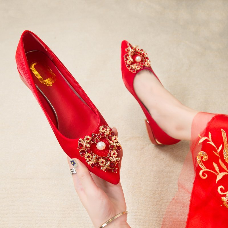 sapato para noiva vermelho