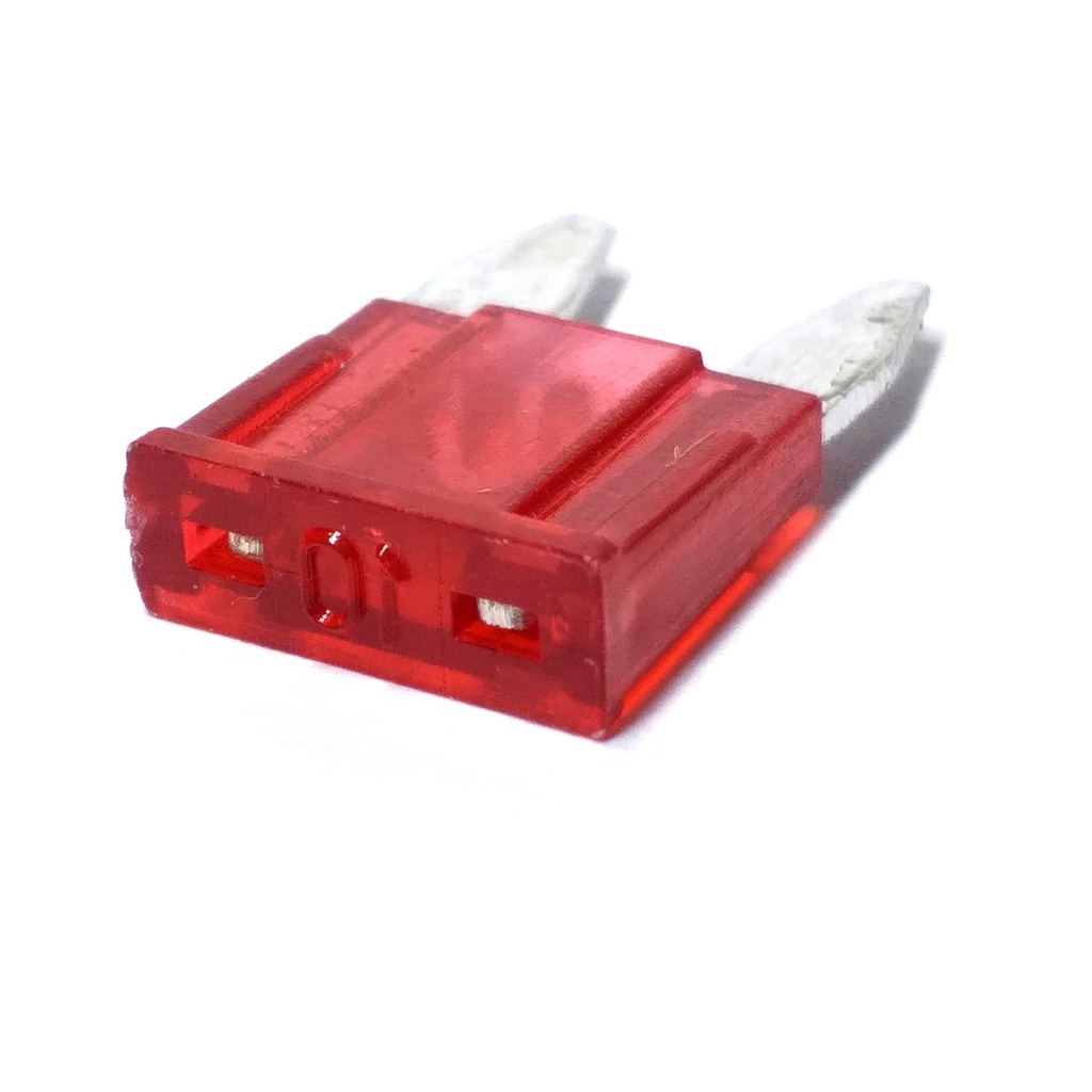 FUSIVEL LAMINA MINI 10 AMPERES - PACOTE C/ 10 UNIDADES