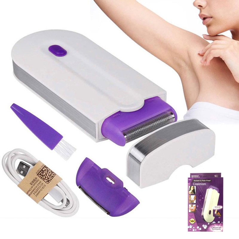 Depilador Feminino Recarregável USB Ferramenta Depiladora Portátil Para Remoção De Pêlos Rotativa Perna Corporal Do Barbeador Removedor De Pelos Lábios A laser