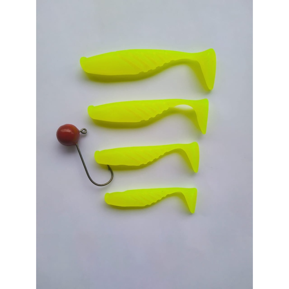 Kit Isca artificial SHAD matador Kit com 4 unidades + 1 jig Head