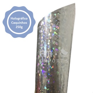 Papel Laminado Lamicote Holográfico Caquinhos 250g - A4 - 10 folhas em Oferta na Shopee