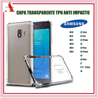 Capa Capinha Tpu Anti Impacto Transparente Para J2/J2 Pro /J2 Core/J2 Prime/J4/J4 Plus/J5 Prime/J6/J6 Plus/J7/J7 Prime/J8/M10/M12/M31/M33/M53/M62